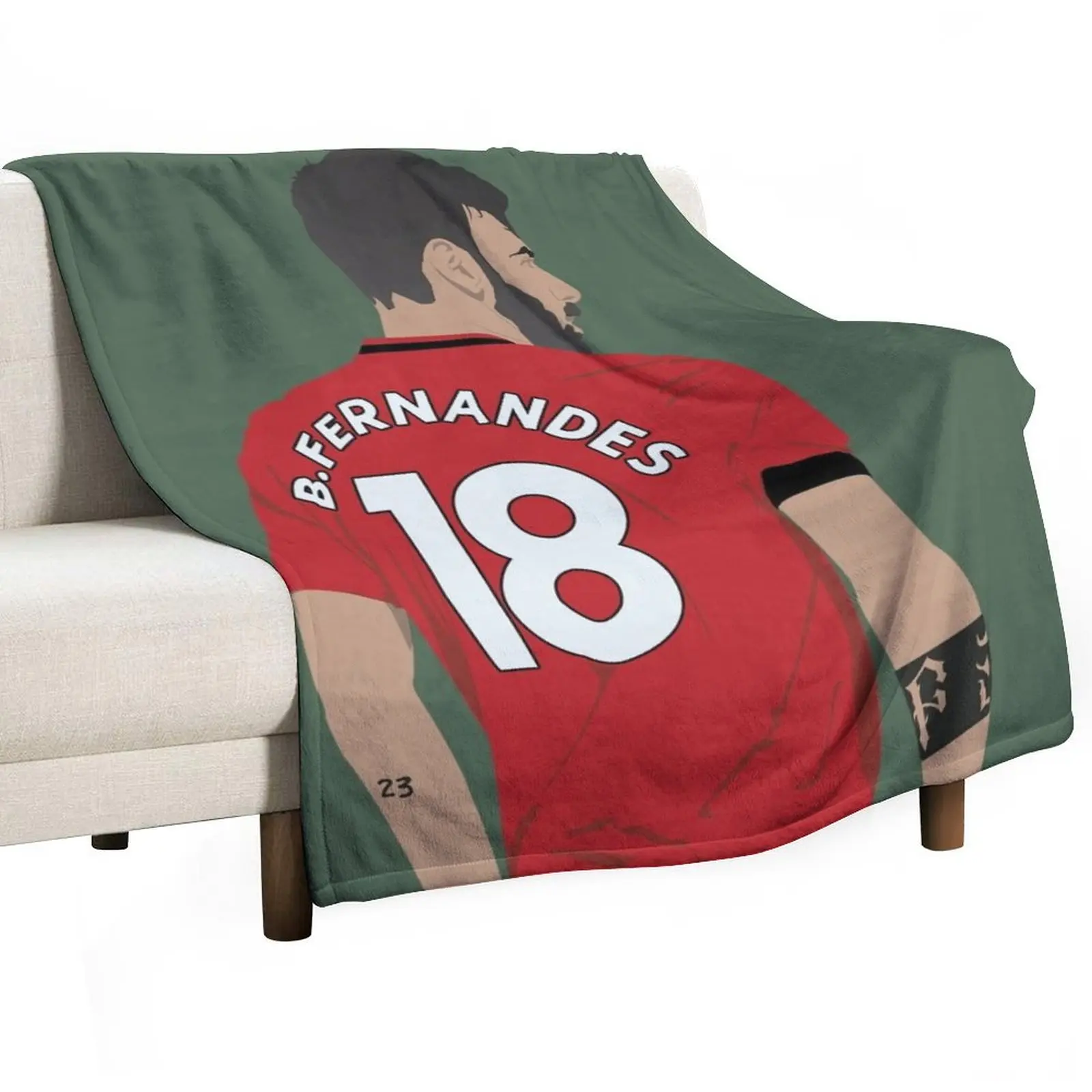 Bruno Fernandes MUFC Throw Blanket Thermals For Travel Tourist Thin anime Blankets