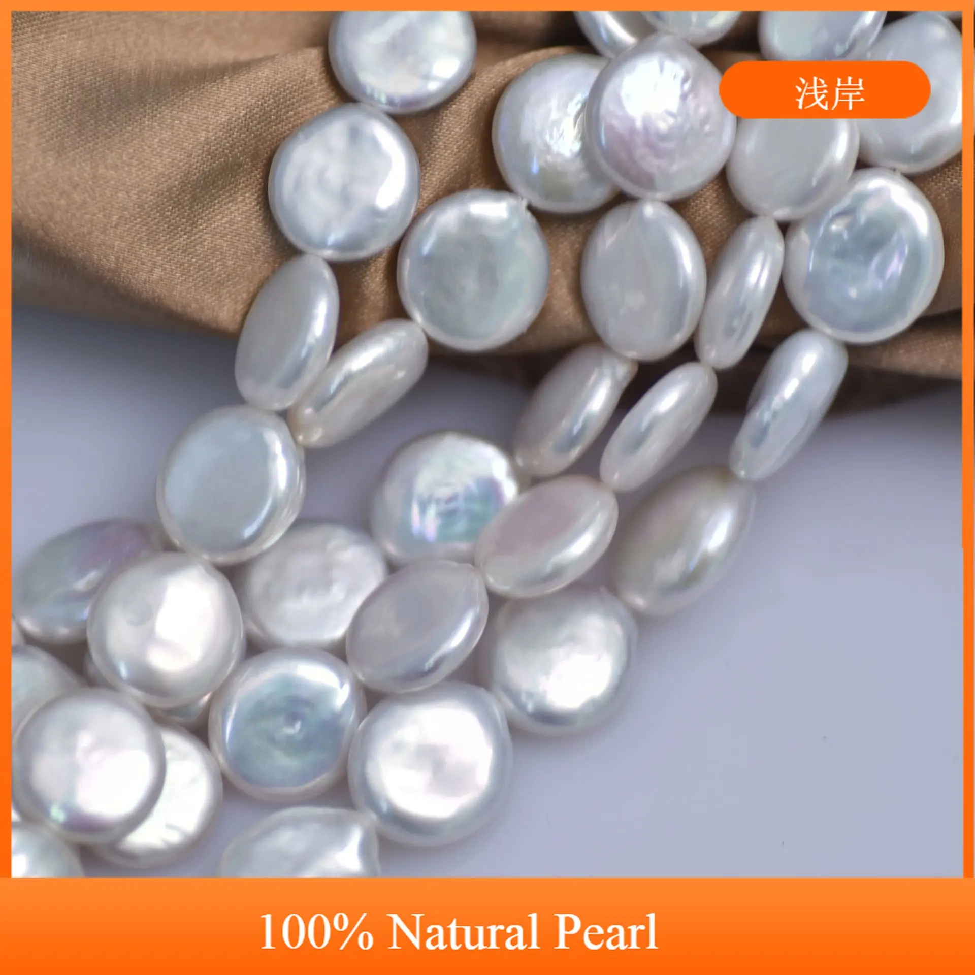 

11-12mm High-Quality Baroque Button-Shaped Natural Freshwater Pearl Semi-Finished Beads for Jewelry Making DIY Necklace Bracelet