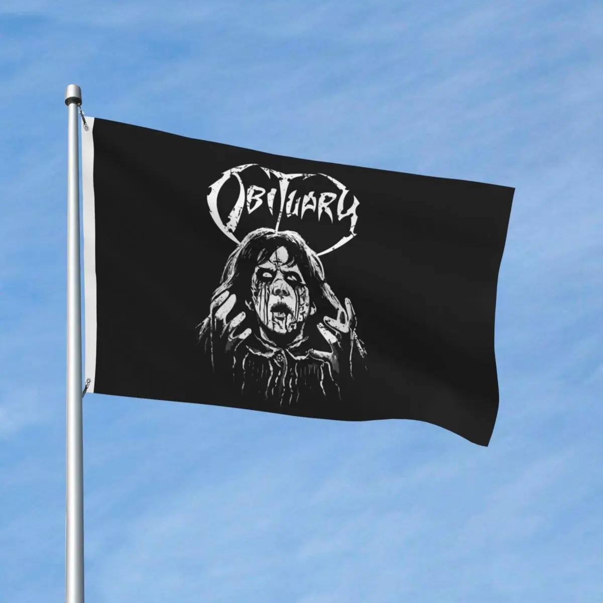 Obituary Band Death Metal Flag Fade Proof Outdoor Banner Heavy Metal All Weather Hanging Decoration