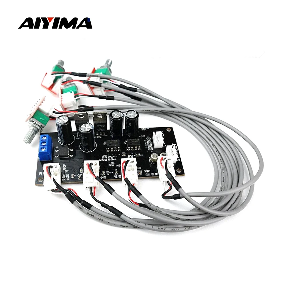 

AIYIMA NE5532 Amplifier Tone Preamp Board Treble Bass Midrange Volume Tone Control Adjustment Pre-amplifier For Power Amplifier