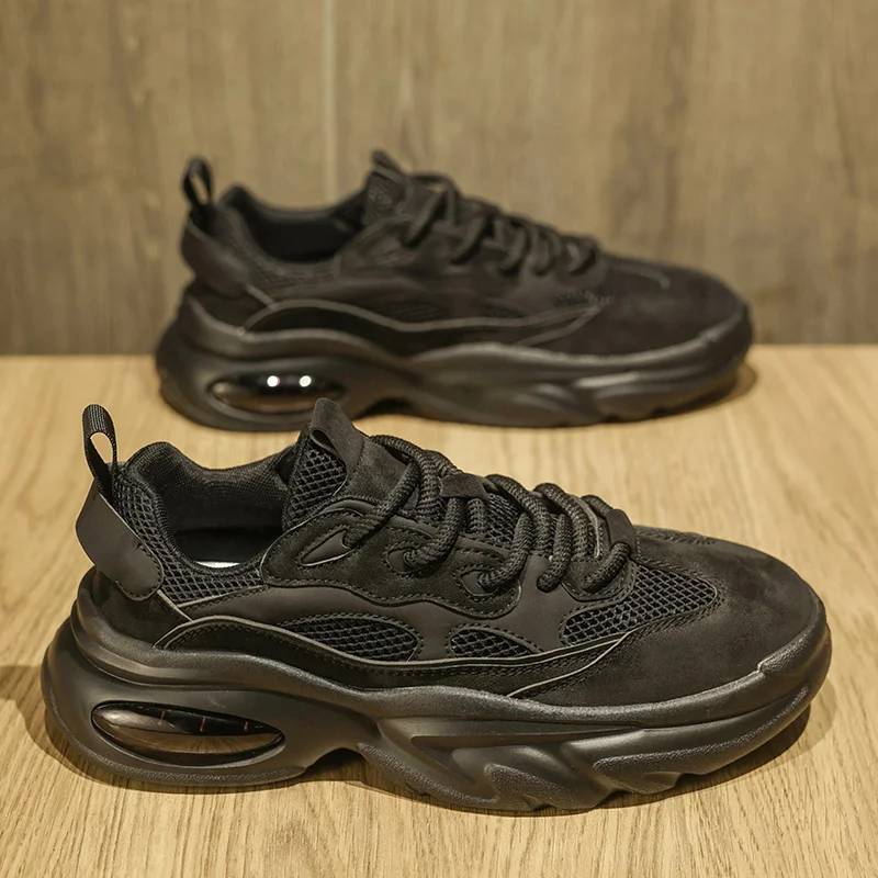 

Men's Casual Sports Shoes with Thick Sole – Multi-Functional Running Style, Lightweight Breathable Lining. Perfect for Outdoor A