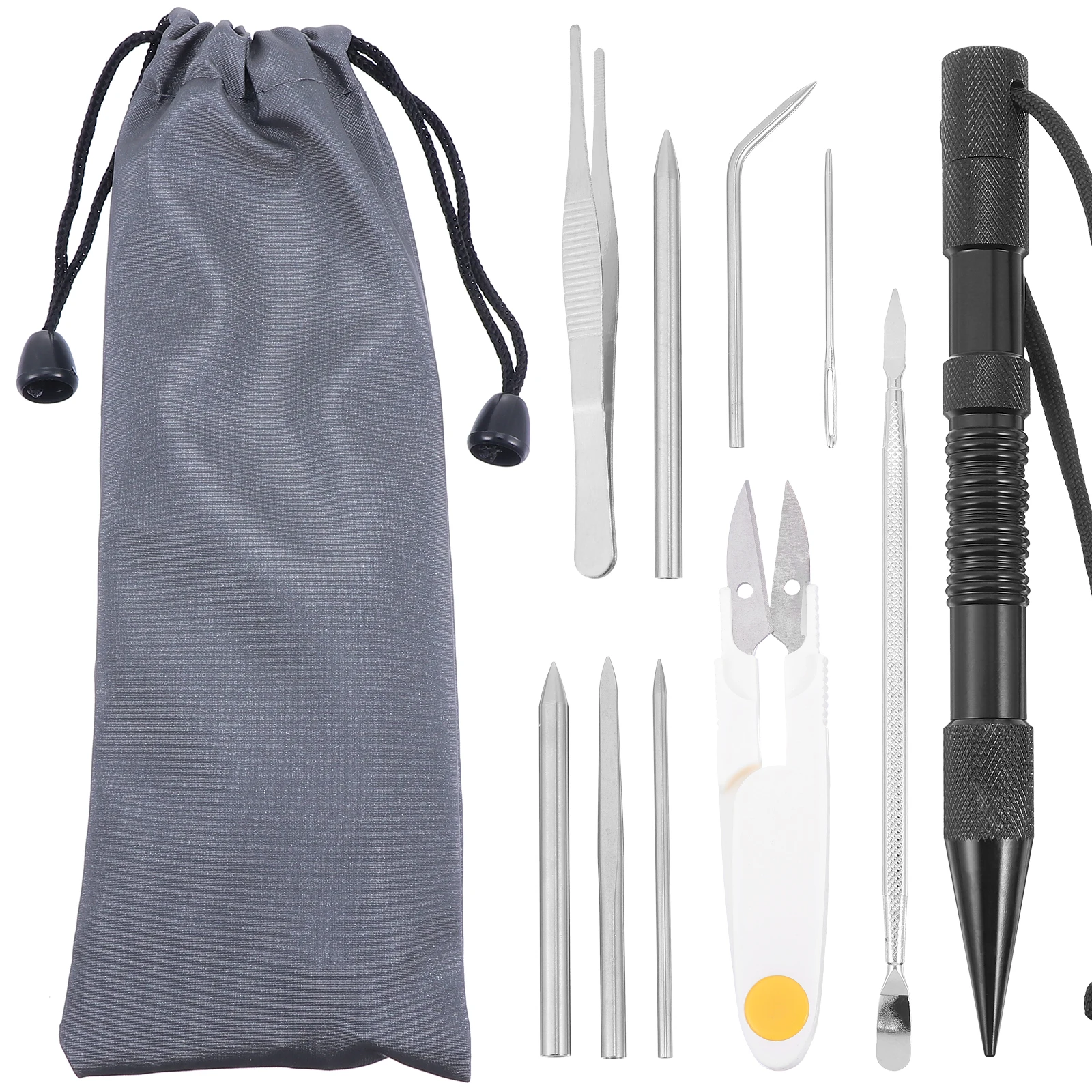 

Needle Set Stainless Steel Bracelet Weaving Tool Lace Lacing Knitting Needles DIY Umbrella Cord Crafting Kit H made