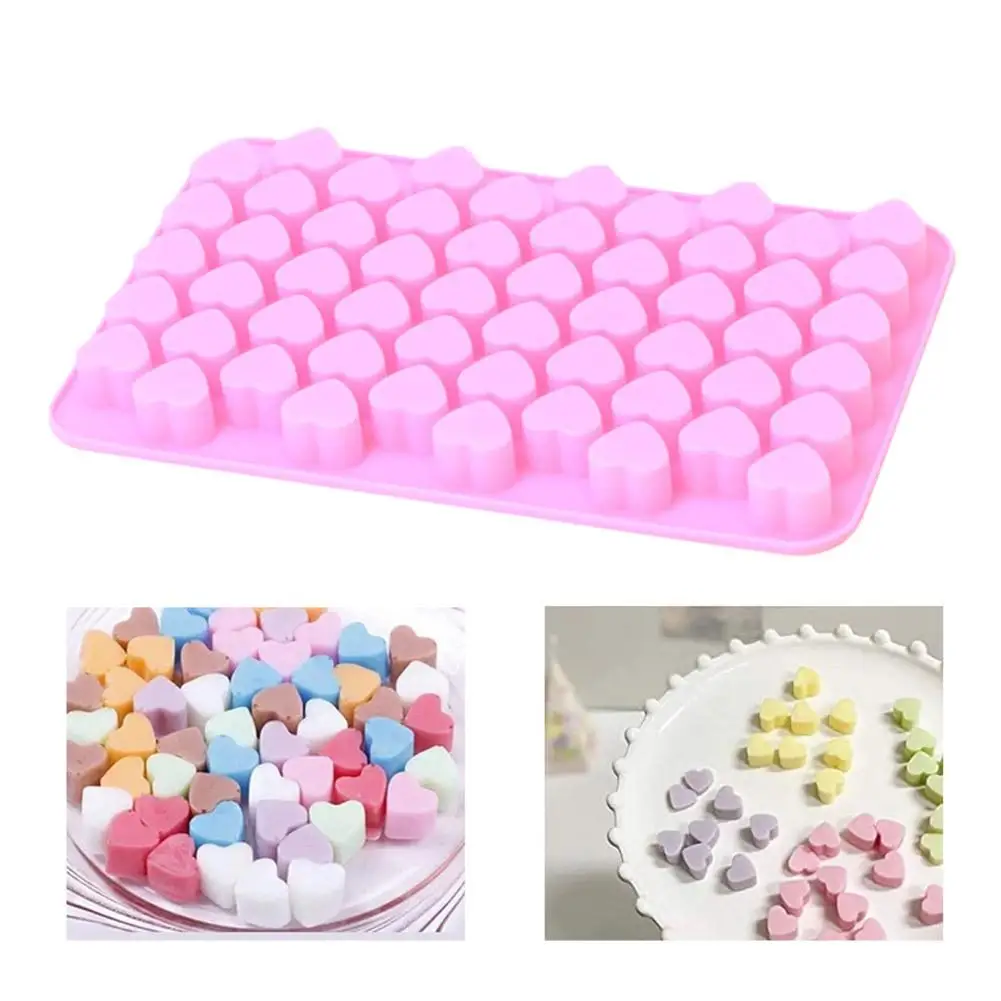 3D Silicone DIY Heart Candy Chocolate Mold Cake Decorating Tray Mould Ice Baking Heart Soap Jelly Tool Shaped Cube Gummy Ki I0Z8