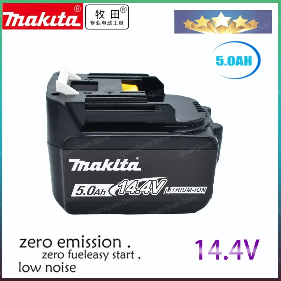 

Makita 5000mAh 14.4V Rechargeable Li-ion Battery For Makita 14V Power Tools 5.0Ah Batteries BL1460 BL1430 1415 194066-1