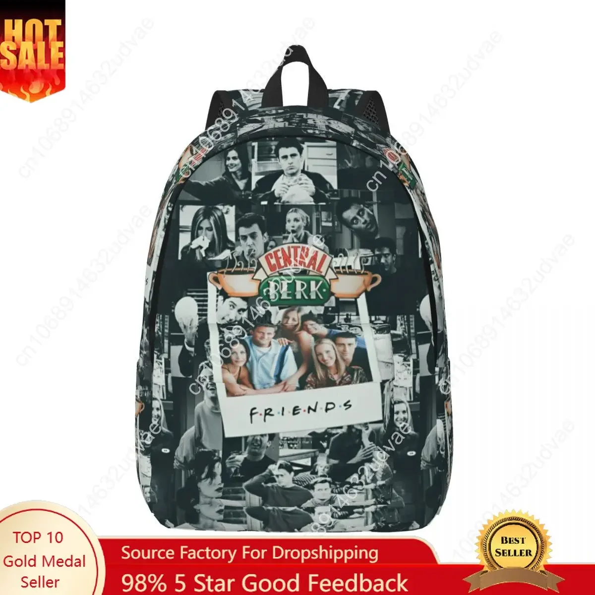 Friends The TV Series Backpack for Men Women Fashion High School Work Daypack American Rachel Laptop Computer Canvas Bag Outdoor