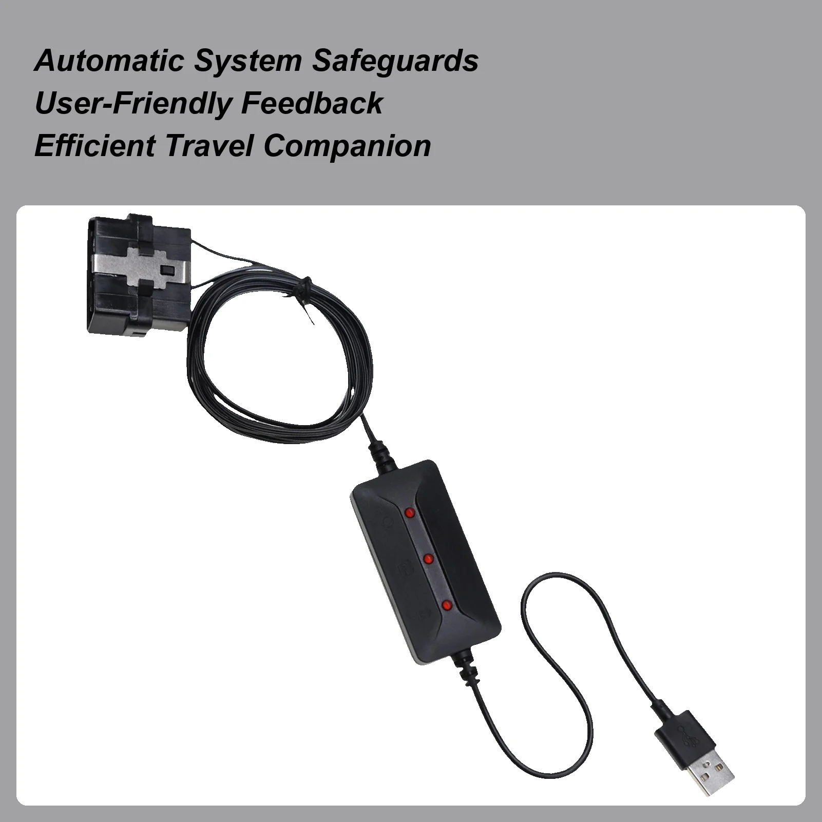 

For Most Fit Electric Bike Battery Jump Leads Lightweight Urgent Power Supply Solution Anti-Short Circuit Design Jump Starter
