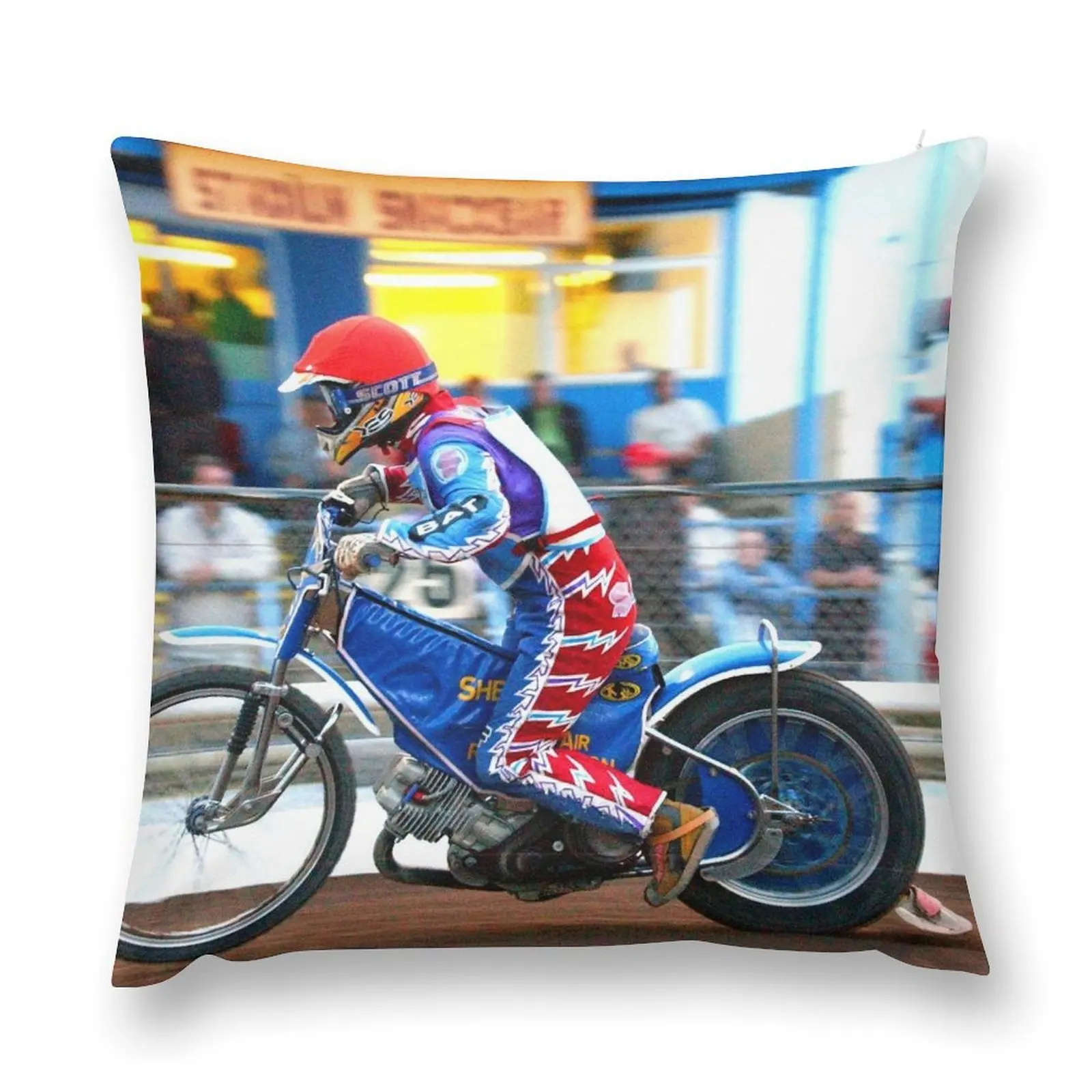 Reading Racers Speedway Motorcycle Action Throw Pillow Sitting Cushion Covers For Sofas pillow