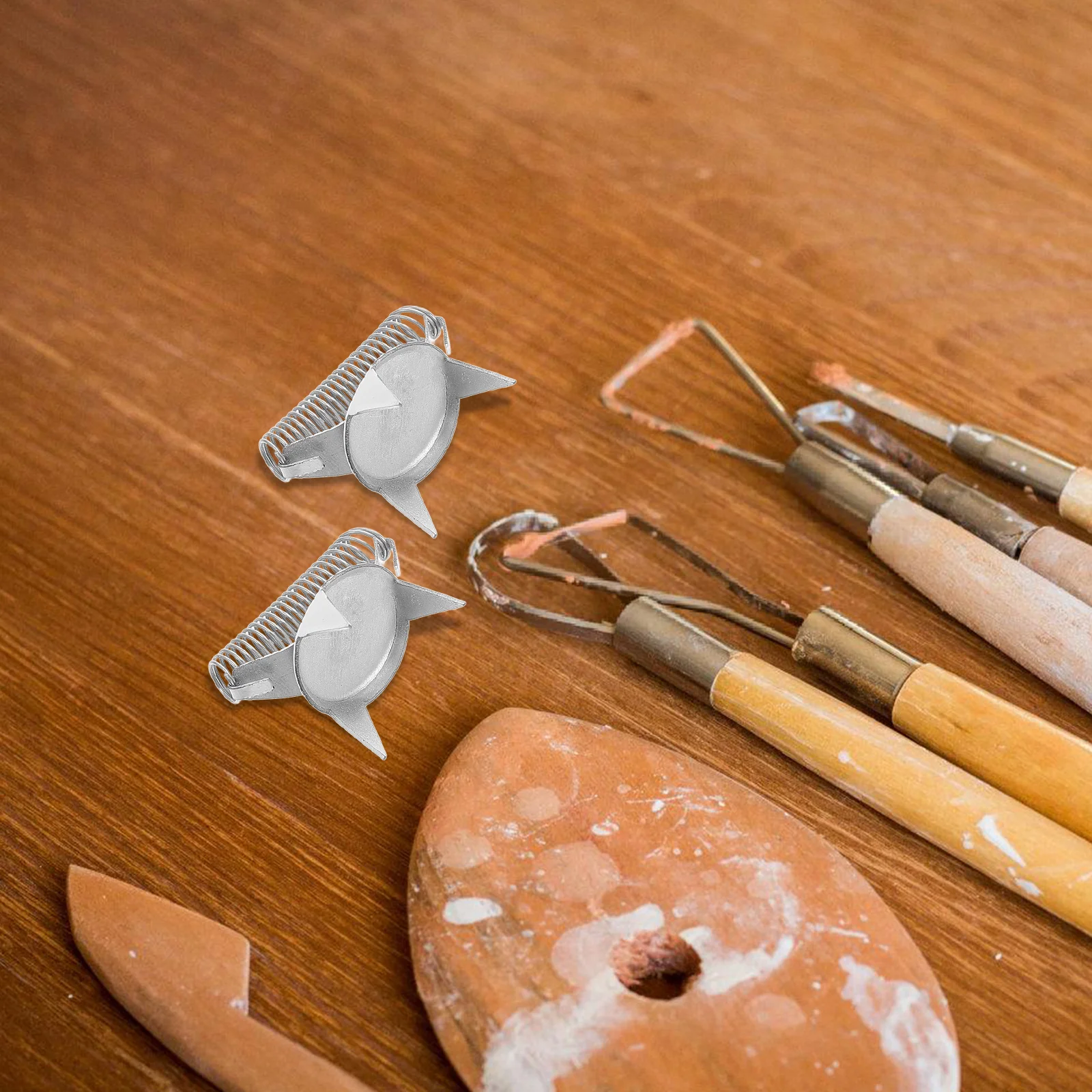 Ceramic Glazing Tools Ceramics Gripper Smooth Kiln Tongs Pottery Smoothing Metal Throwing Gauge