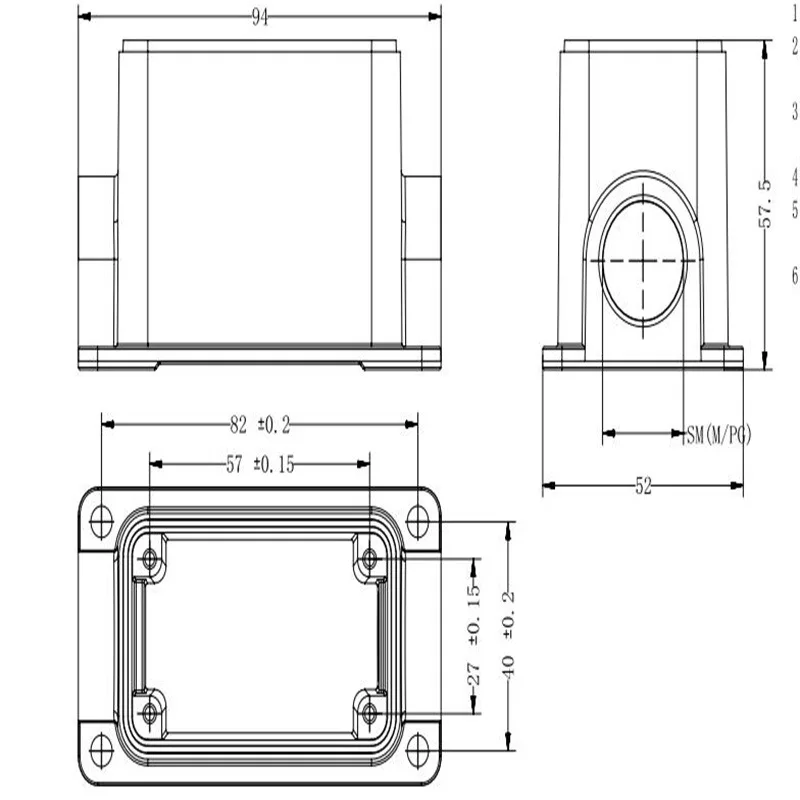 201020396 WEVEL H10B-SM-1L-2PG16 10B Базовая резьба для крепления на поверхности с одной пряжкой