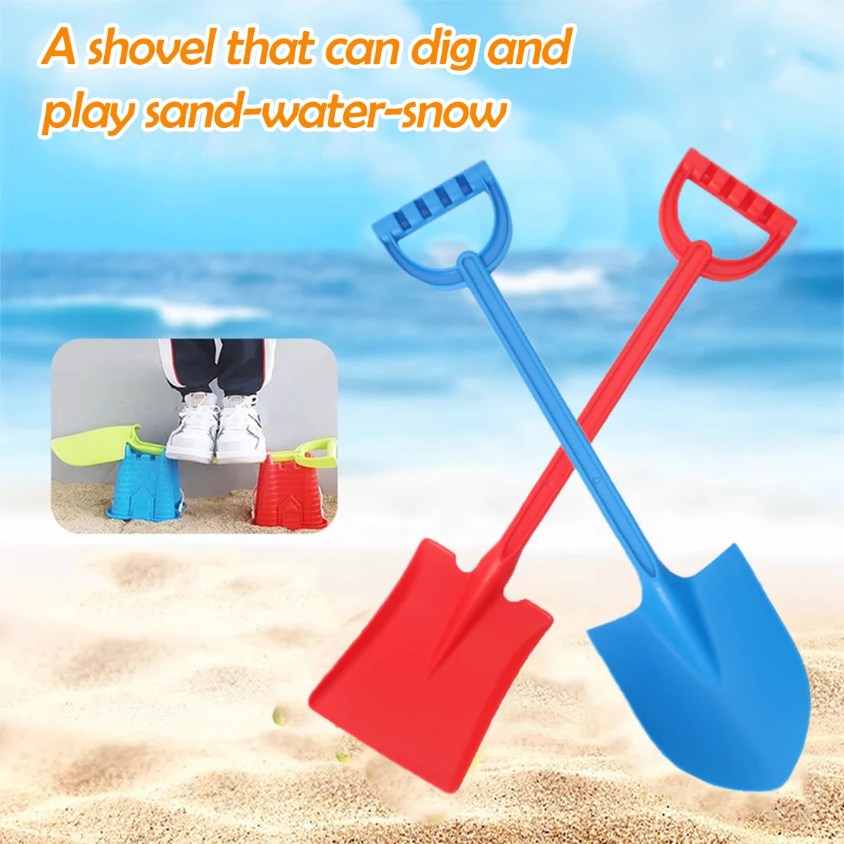 

Children's Beach Shovel Sand play with snow Toy Beach Set high quality outdoor sports Water Play Toys Summer Kids game Gift