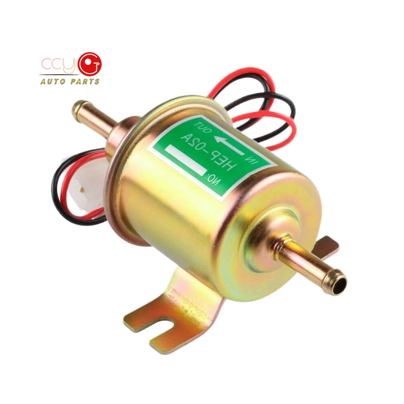 HEP-02A 12V Brand Electric Fuel Pump Inline Low Pressure Universal Gas Diesel Petrol Gasoline For Car Motorcycle Carburetor ATV