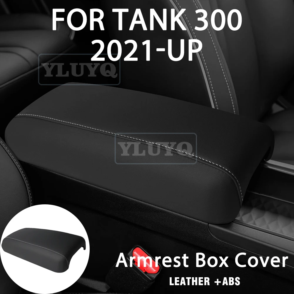 

For Tank 300 Armrest Box Cover Leather ABS Armrest Box Protector Non-slip Cover Car Interior Accessories