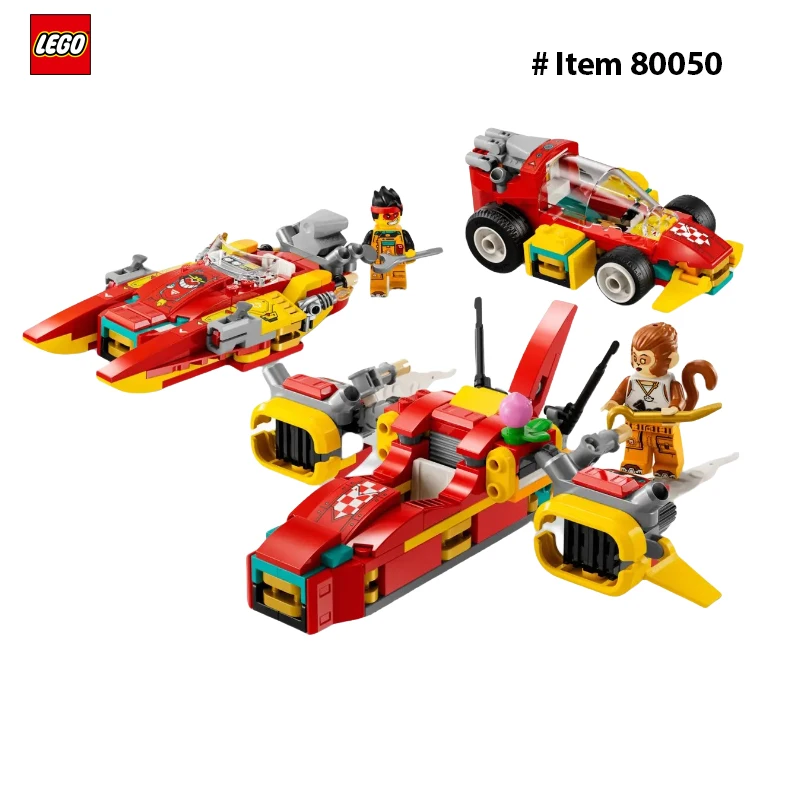 LEGO 80050 Monkie Kid™ Creative Vehicles - New-390Pieces-Exciting vehicle set for Monkie Kid fans