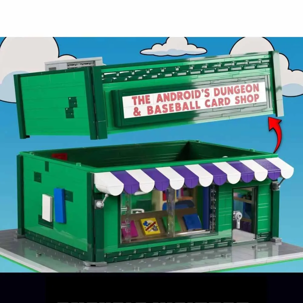 1229PCS The The Android's Dungeon Baseball Card Shop Modular Building Model MOC DIY Building Block Creative Adult Toy Gifts - view 2