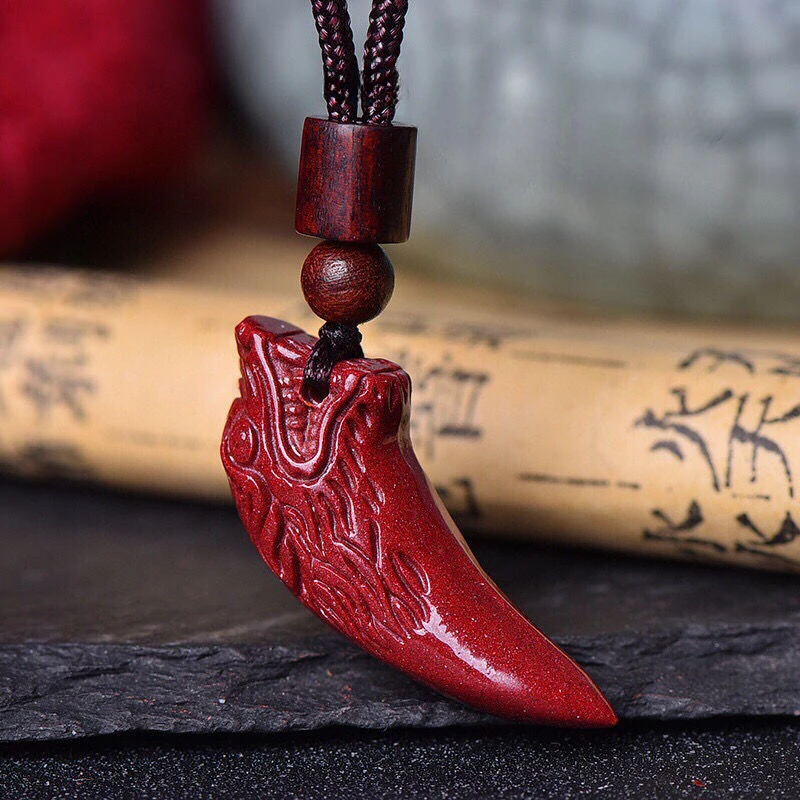 Vermilion Sand Purple Golden Sands Wolf Teeth Pendant Men's Necklace