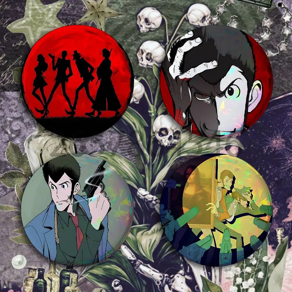 A-Arsene L-Lupin III Button Badge Set Pin Single Pack Anime Merch for Ita Bags Badge Collectible Buttons
