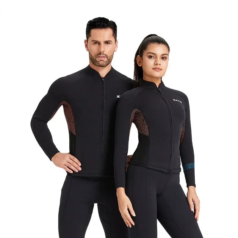 ZCCO New 1.5MM Diving Suit Men's Split Top Long Sleeve Thickened Diving Suit Women's Cold and Warm Diving Surfing Suit