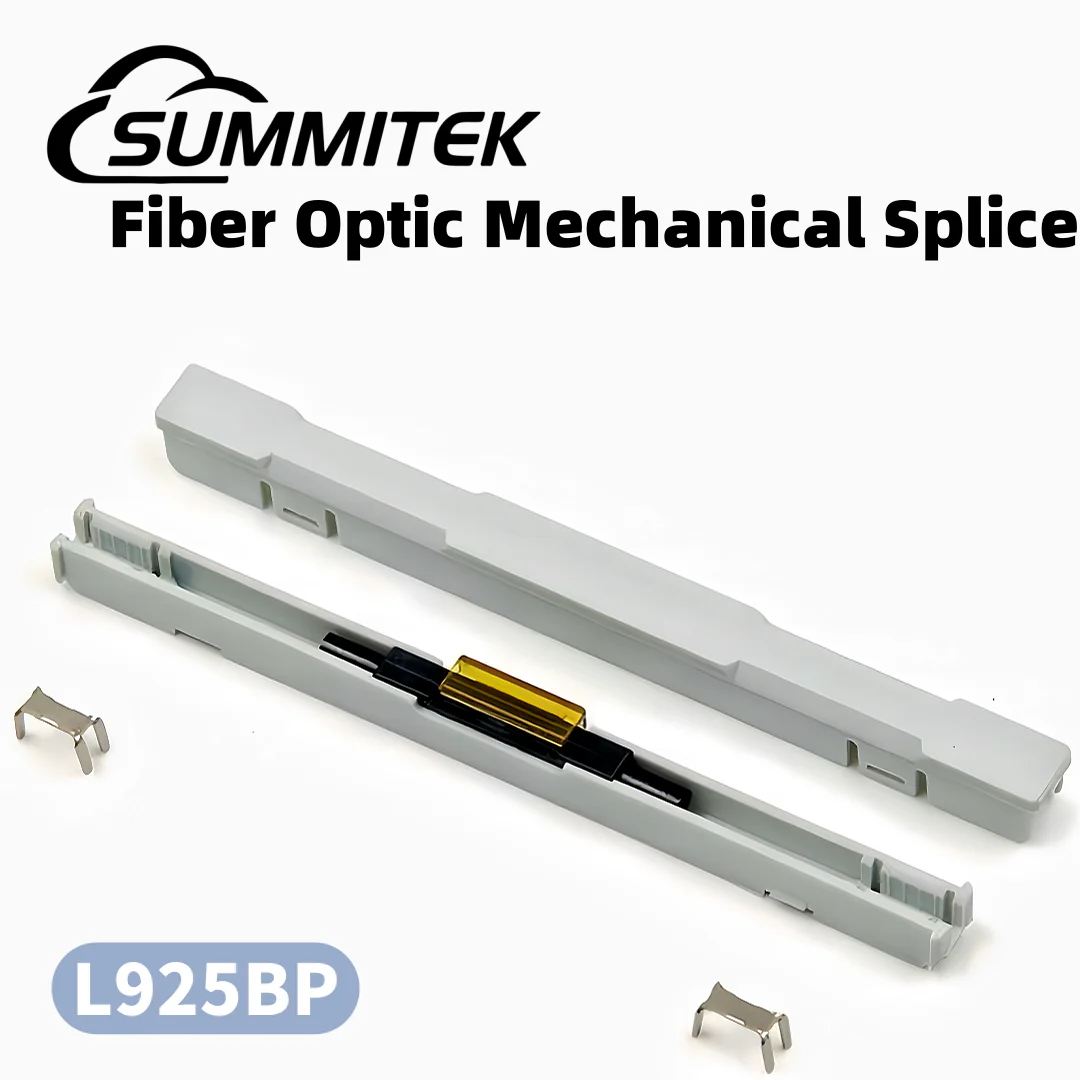 SUMMITEK L925BP Fiber Optic Mechanical Splice Drop Cable Splice Bare Fiber Cold Connector with Housing Mechanical Splice