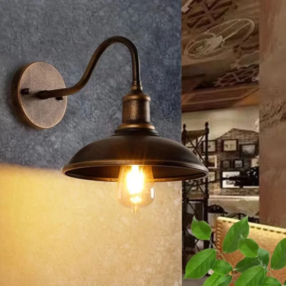 Retro Waterproof LED Wall Lamp Outdoor Courtyard Villa Garden Balcony Corridor Entrance Door E27 Decorative Lighting Fixture