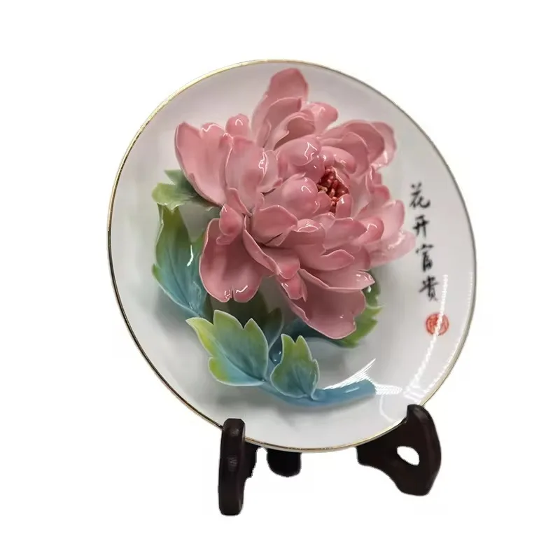 Prezzie 3D Japanese Style Creative Household Blue Purple Pink Porcelain  Gift Box Gift-Giving Ceramic Flower Set