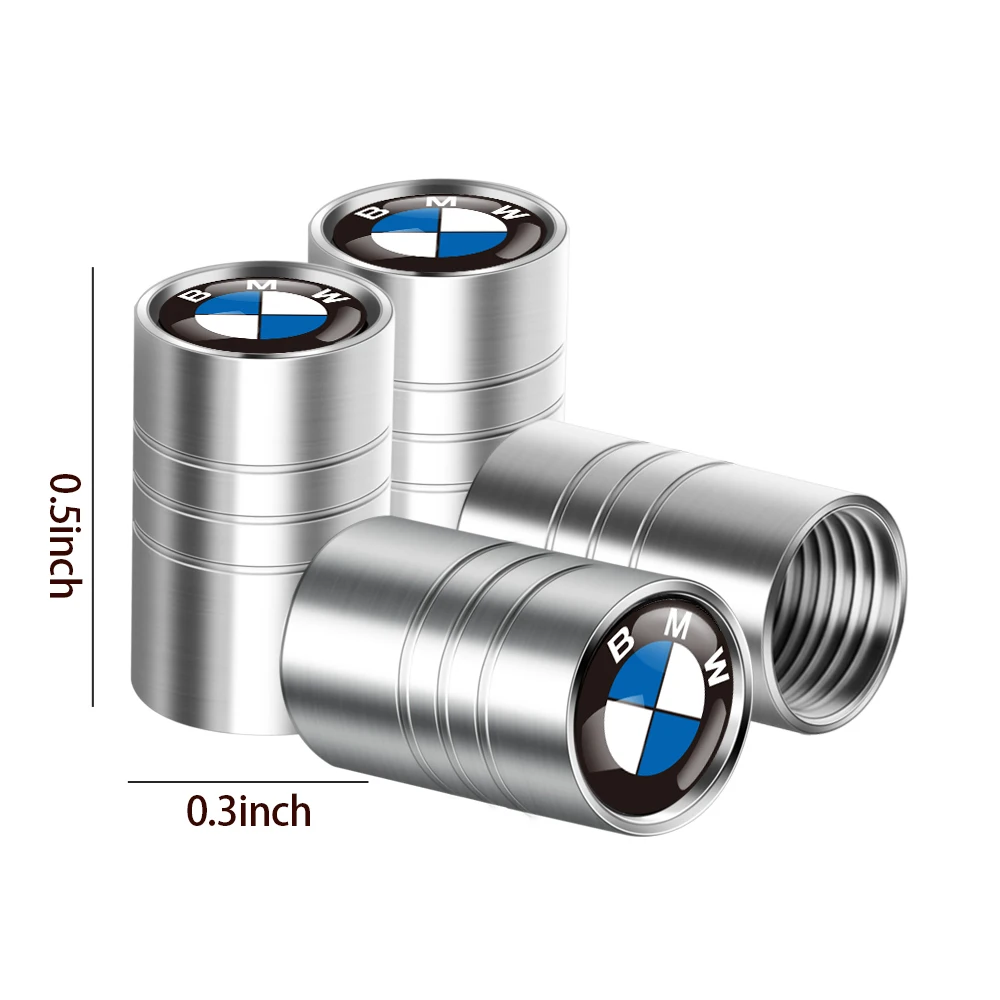 4Pcs Car Decor Metal Wheel Tire Valve Cap Auto Accessories For BMW M M3 M4 M5 F10 F30 F20 E28  E36 E39 E46 E91 Performance X1 X2