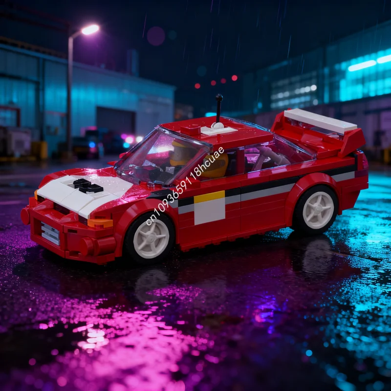 

348pcs MOC Mitsubishi Lancer Evolution VI Rally Car City Champions Model Christmas Gift Building Blocks Toys Construction Idea