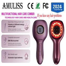 Amuliss Laser Hair Growth Hair Loss Treatment Device EMS Microcurrent Head massage for Men and Women Type-C Rechargeable device