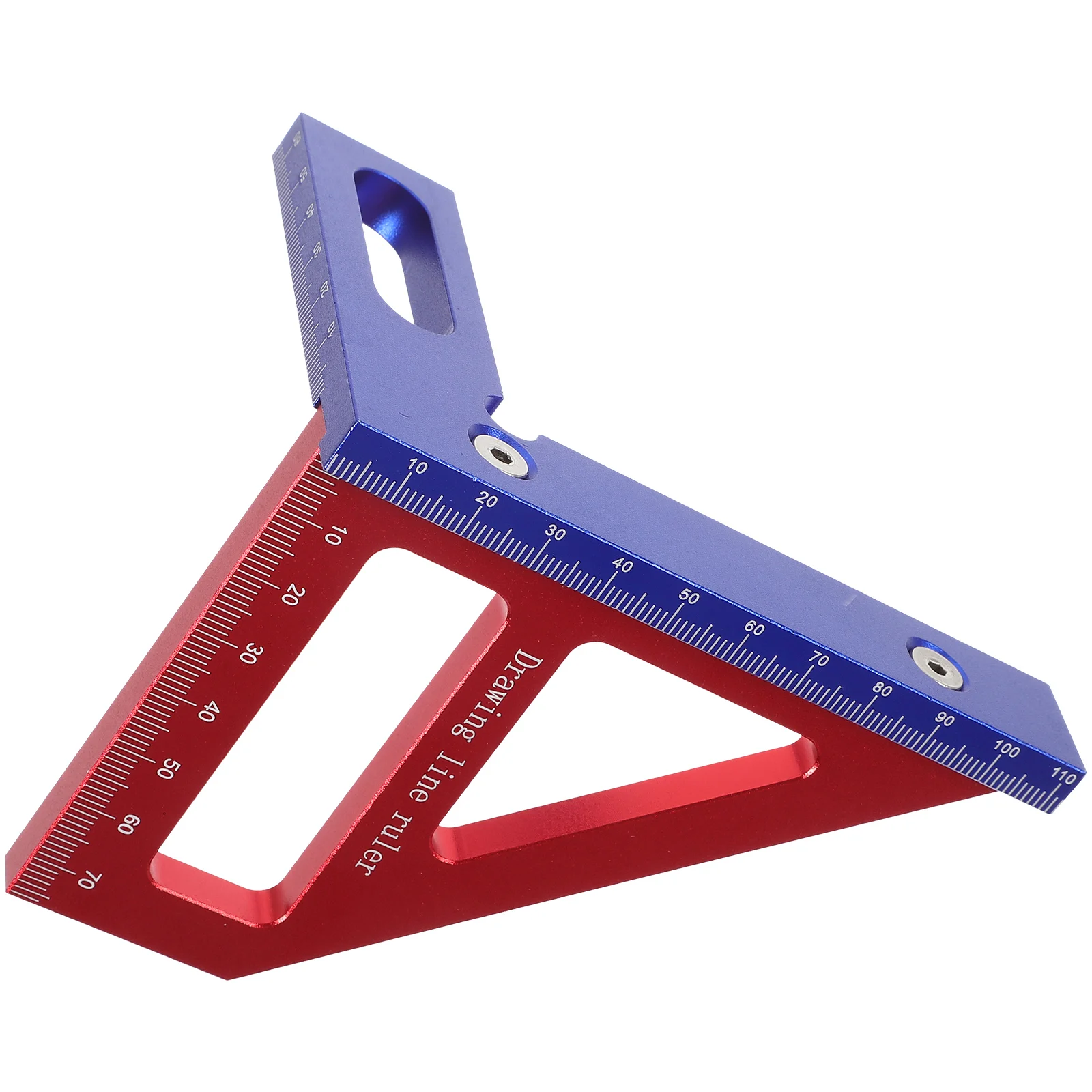 

Right Angle Ruler Woodworking Scribing Tool Aluminum Alloy Triangle Measuring for Marking Triangular Carpentry
