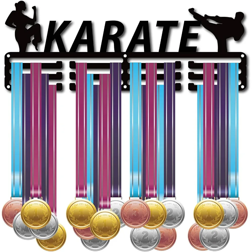 Medal Holder Karate Athlete Sport Medals Display Stand Wall Mount Hanger Decor Holder for Runner for Home Badge Storage Medalist