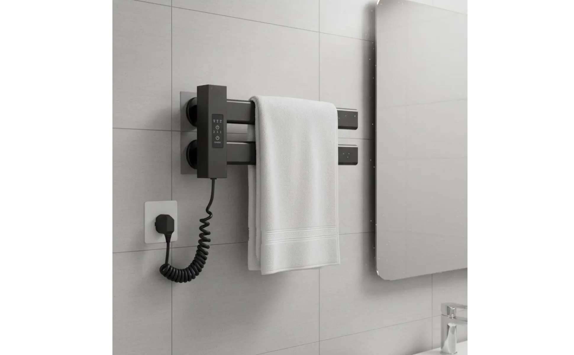 Smart Towel Heating Rack Quick Drying Electric Towel Warmer Bathroom Heater Timer Function Home Appliance IPX5 Waterproof Smart Towel Heating Rack Quick Drying Electric Towel Warmer Bathroom Heater Timer Function Home Appliance IPX5 Waterproof