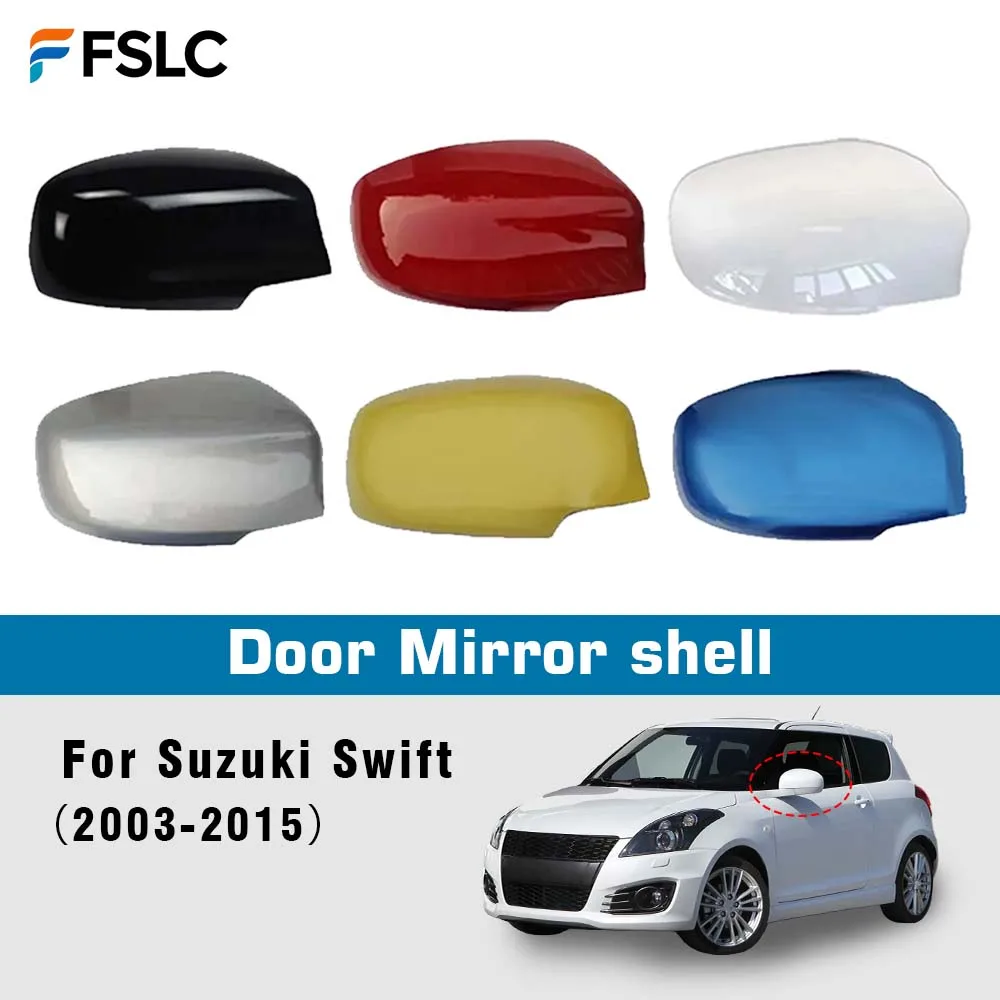 

Car Protective Cover Door Mirror Shell For Suzuki Swift 2003-2015 Blue Red White Silver Yellow Rearview Accessories Decoration