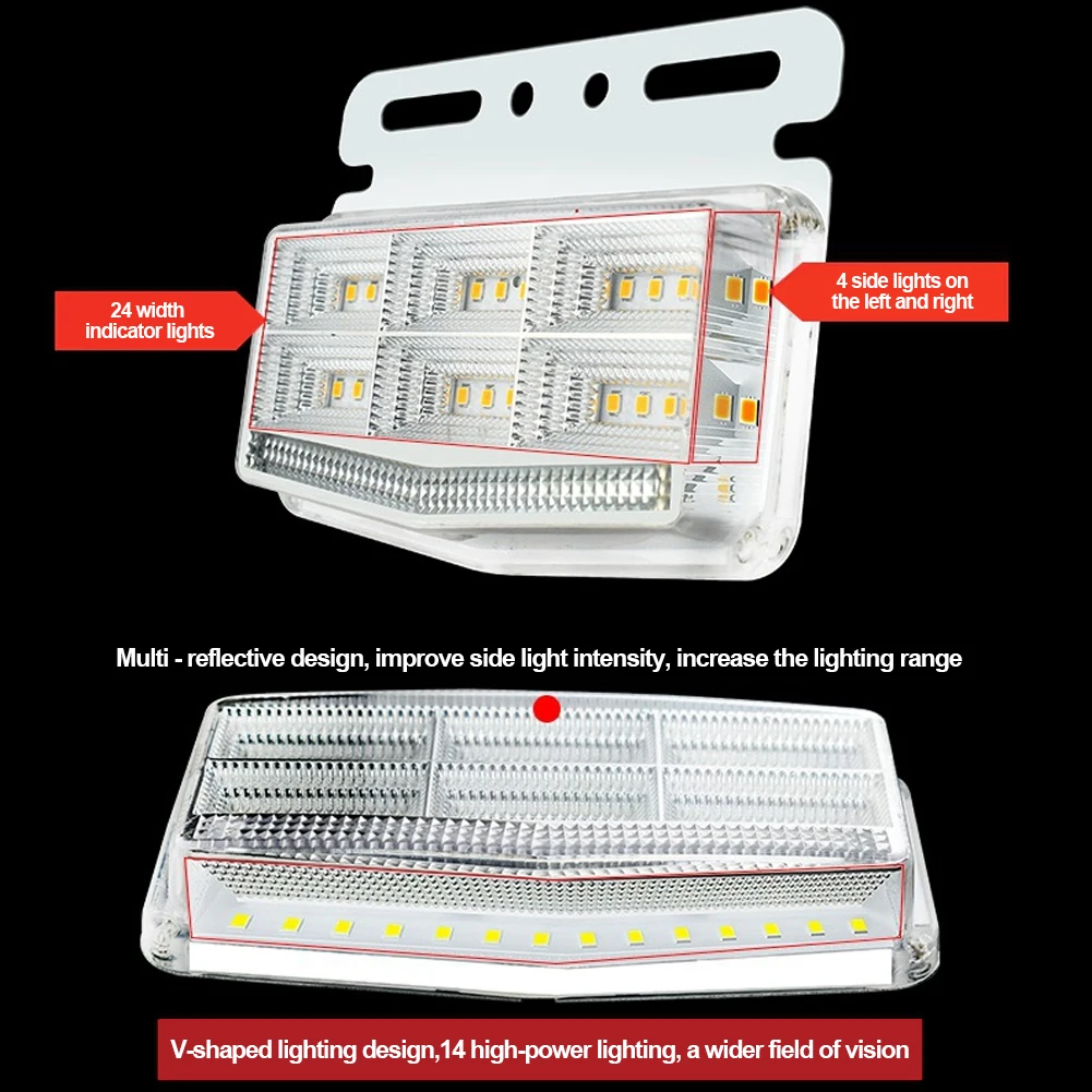 Indicatore di posizione laterale per camion 24V 42LED luci Super luminose lampada di posizione impermeabile per rimorchio per camion fuoristrada