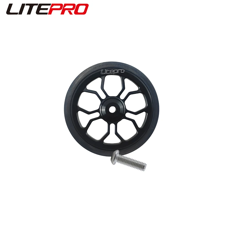 Litepro 3D Hollow 80mm Easy Pushing Wheels Spider Large Easy Wheel Modified sealed Bearing Wheel For Brompton Folding Bike