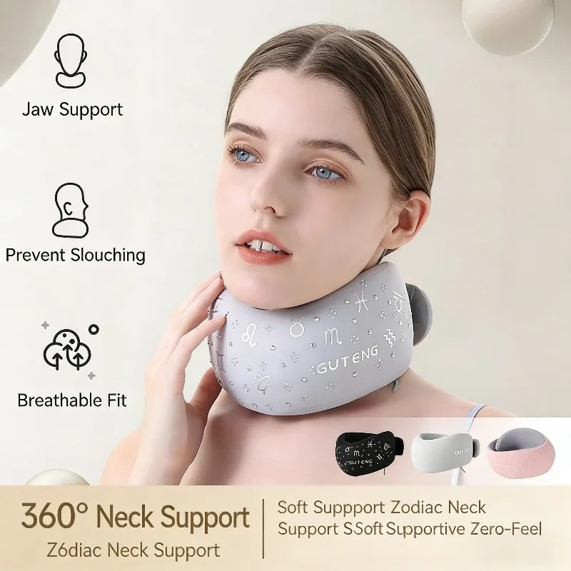 

360 Neck Support Pillow Soft Comfortable Cervical Relief Prevent Slouching Breathable Fit Office Travel Neck Cushion