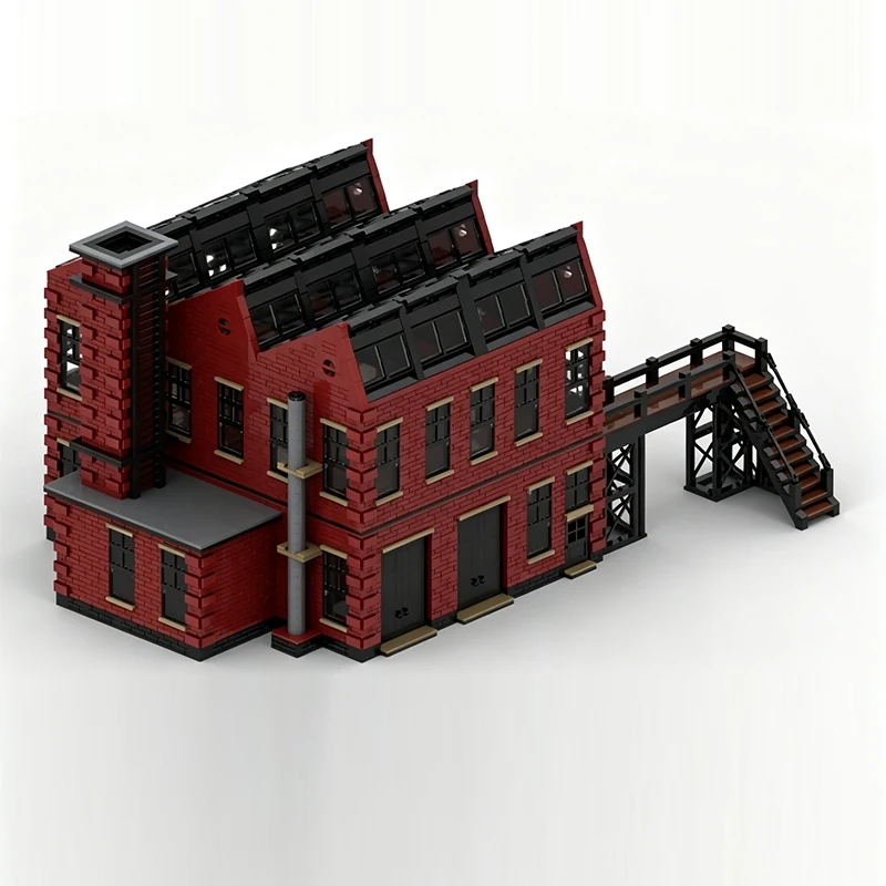 City Street View Model MOC Building Bricks Large Factory Modular Technology Gifts Holiday Assemble Children Toys Suit