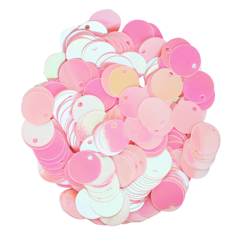 

20g Pink Round Plastic for DIY Crafts Clothing Accessories Party Decorations Loose Sequins Embroidery Circle Sequins