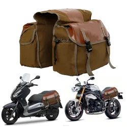 Impermeável lona motocicleta Saddle Bag, Hemming Toolbox, Motocicleta Bag, Melhorar Viagens, 2022