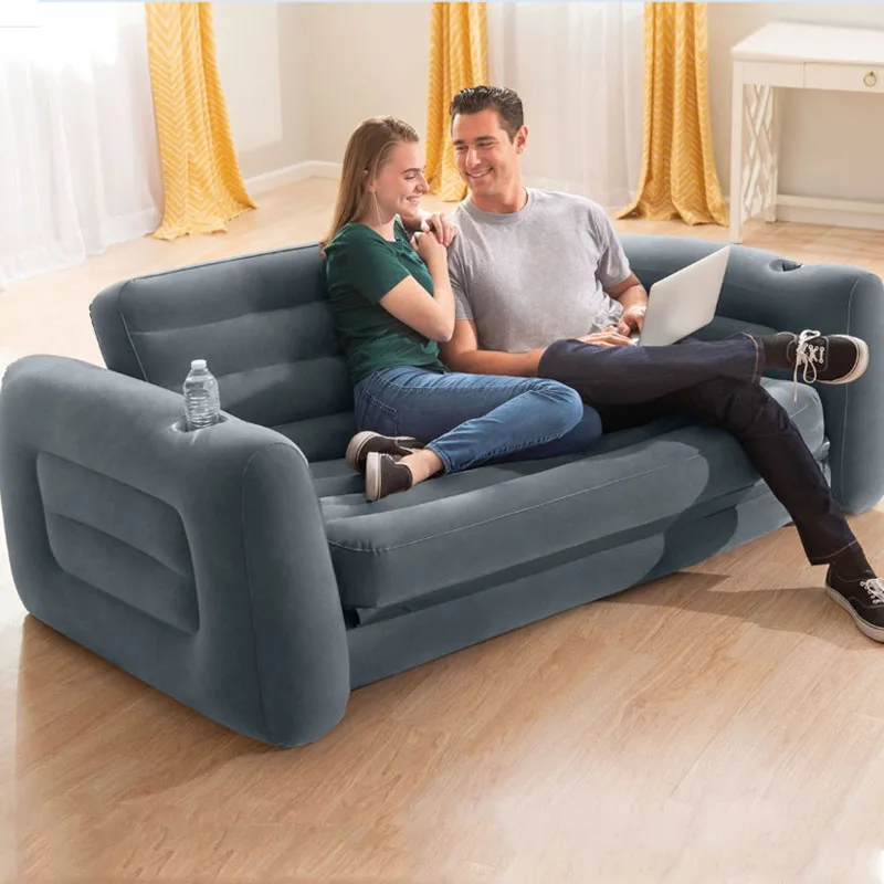 High Quality Nordic Competitive Foldable Sleeper Living Room Pull Out Chair Sofas Furniture Folding air Inflatable Sofa Cum Bed - Image 3