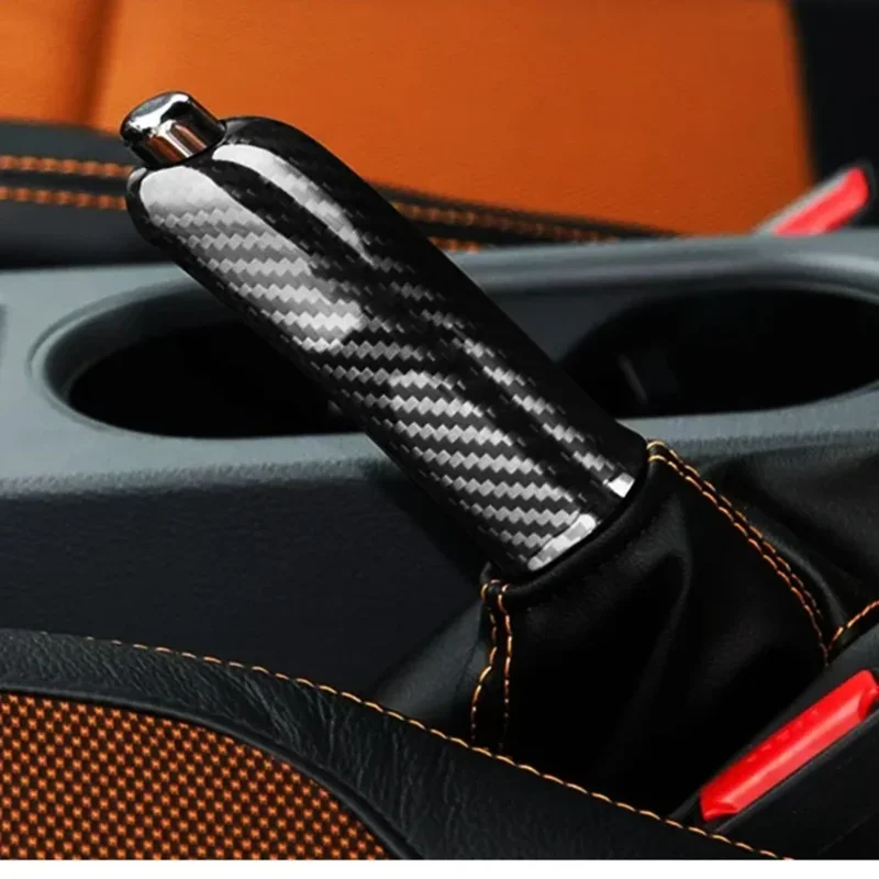 

Real Dry Carbon Fiber For Ford Ranger 00-19 Handbrake Cover Handle Hand Brake Grips Parking Trim Cap Modification Accessories