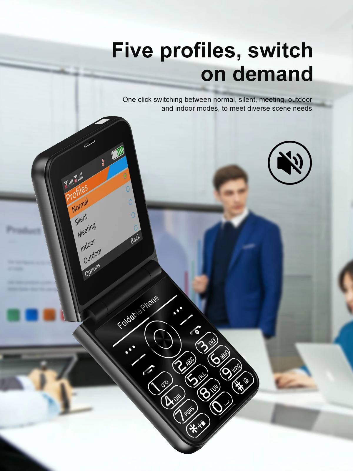 SERVO Flilo9 Foldable Feature Phone 3G WCDMA Dual SIM Big Button Speed Dial Auto Call Recording FM Radio Flashlight Cellphone