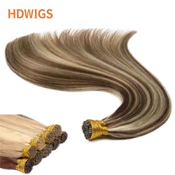 Straight Natural Hair Extensions ITIP Capsule Keratin Brazilian Human Hair 40g 50g Ombre Blonde Human Fusion Hair for Women 613#