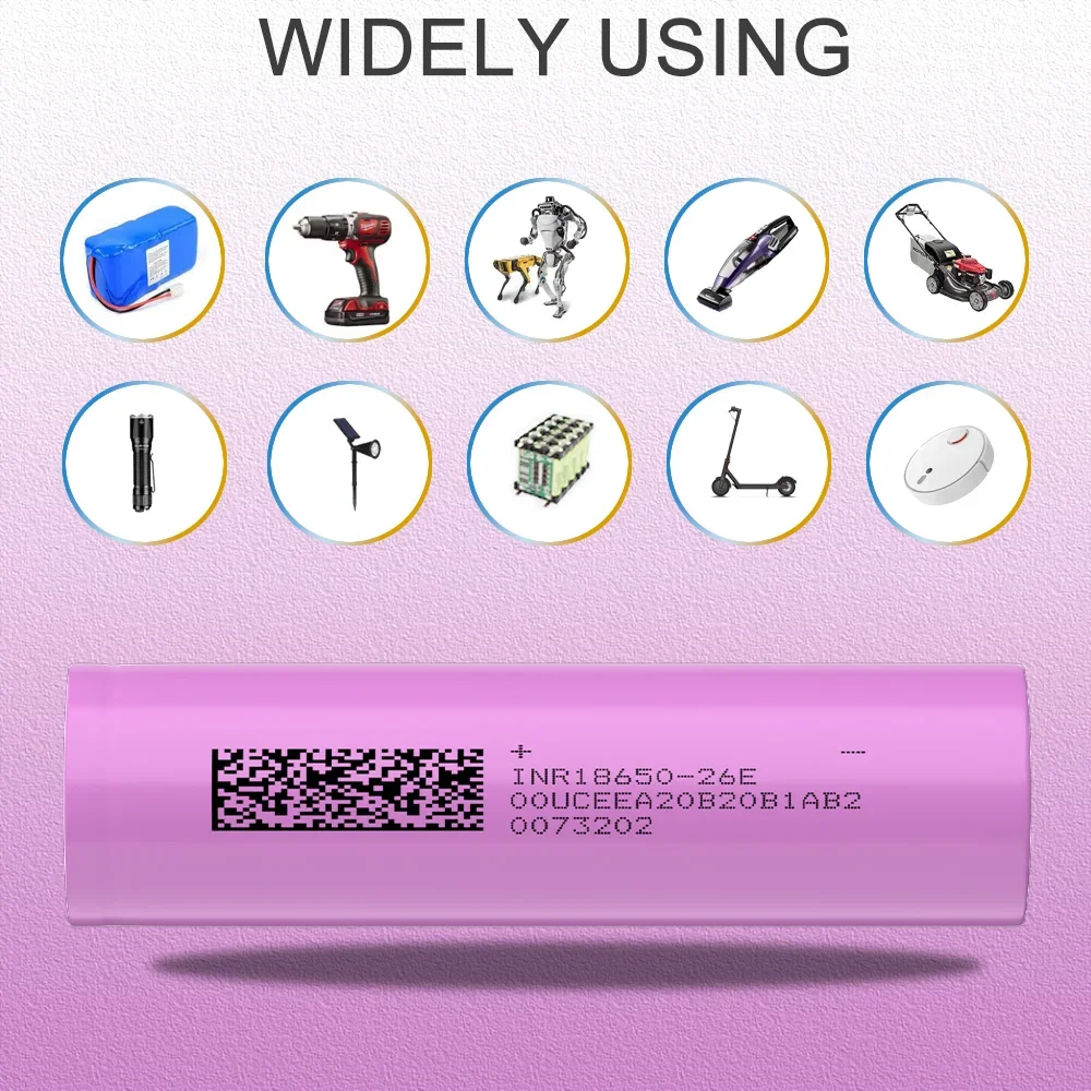 جديد INR18650-26E 2600mAh بطارية 3.7 فولت التفريغ بطاريّة ليثيوم أيون قابلة لإعادة الشحن لبطاريات المصباح العداد #4