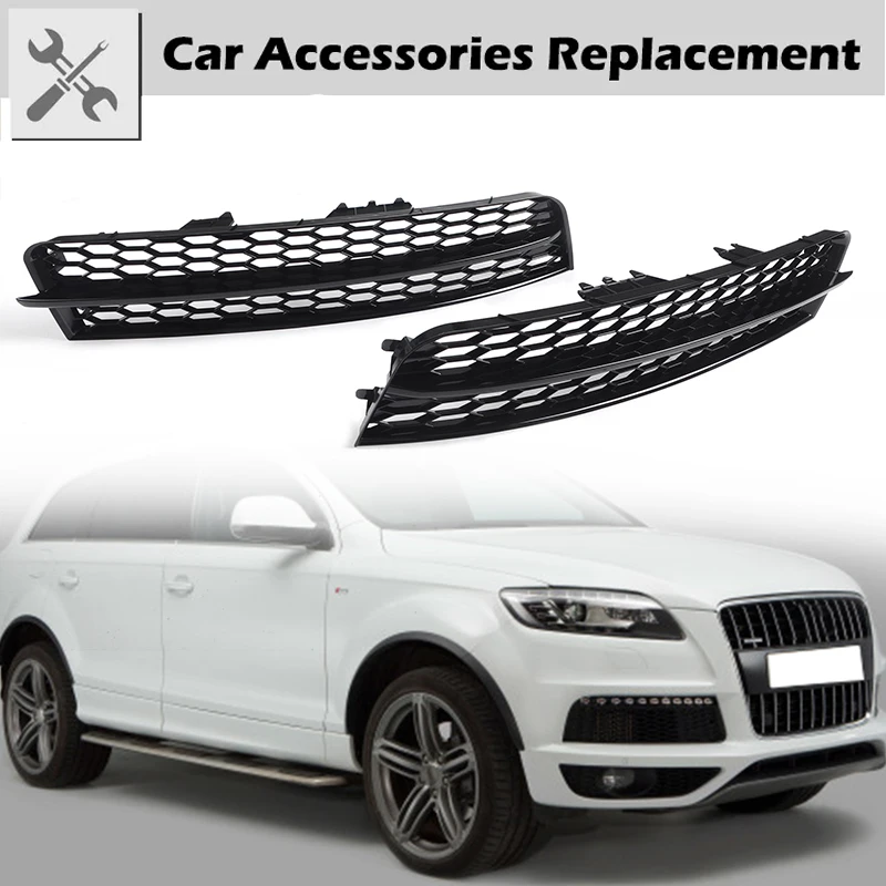 Rhyming Front Bumper Lower Grille Radiator Guard Mesh Fit For Audi Q7 2011-2015 Car External Accessories 4L0807681B 4L0807682B