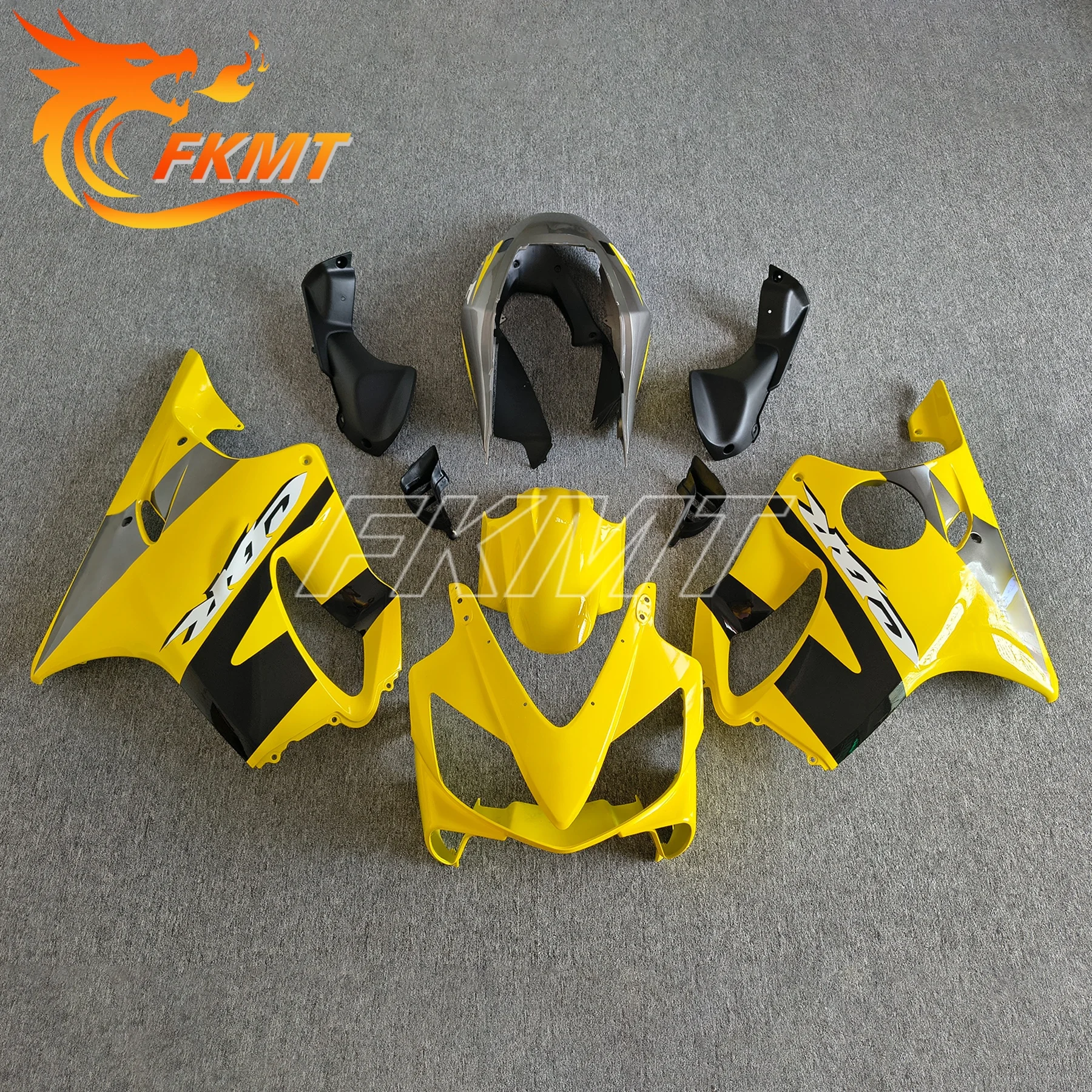 

ABS plastic fairing for Honda CBR600 F4i 2004 2005 2006 2007 black Yellow fairings kit CBR600F4i 2004-2007