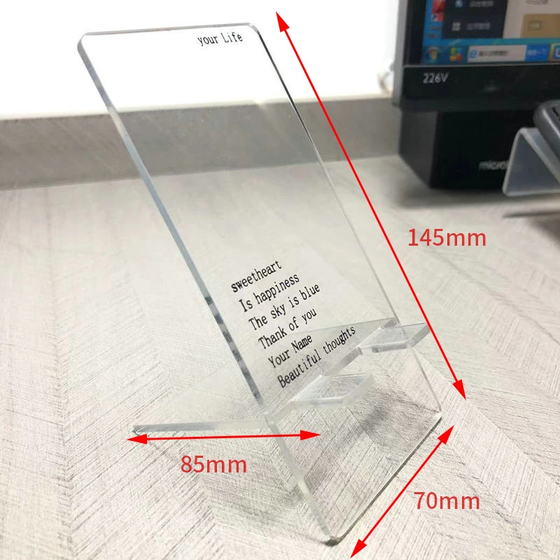 Transparent Cell Phone Holder Acrylic Display Stand Clear Rack Stand for Cell Phone Display For  Huawei Xiaomi iphone