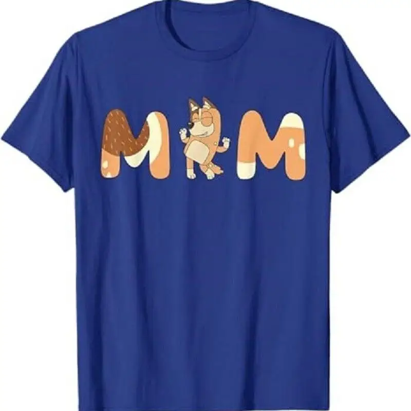Camiseta mãe azul tan blue Heeler F4mily D o g mãe