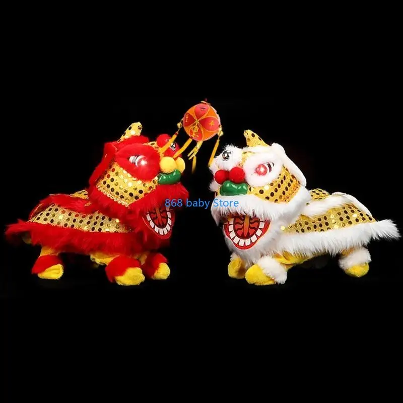 29ee Electric Lion Tancing Toy Musical Plüsch Tier lustiges Walking für Puppen -Interaktives elektronisches Geschenk für 3 4 5