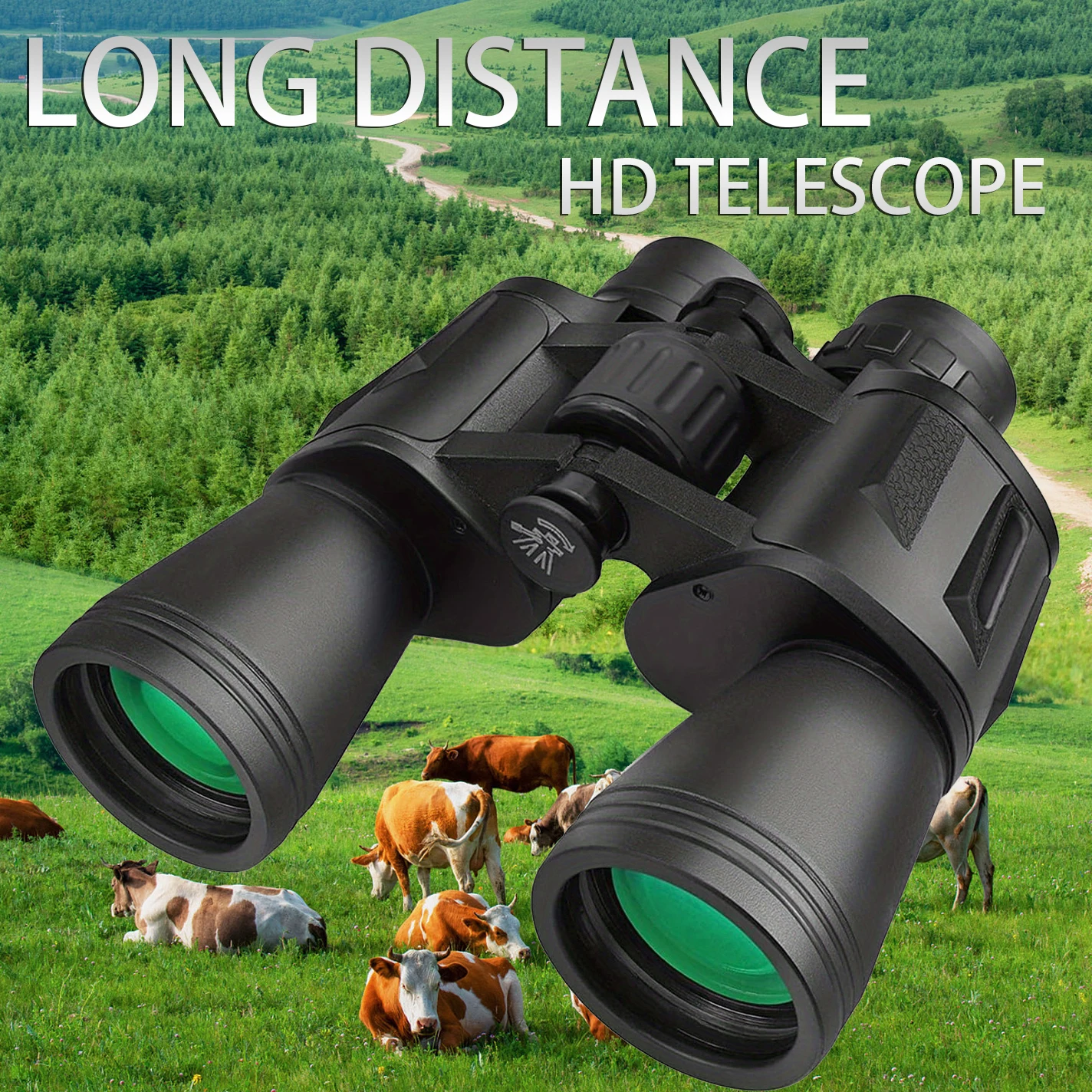 Binoculars 10x50 FMC Coating Telescope Bak4 Prism IPX4 Waterproof Portable For Camping Hiking Concert Bird Watching Hunting