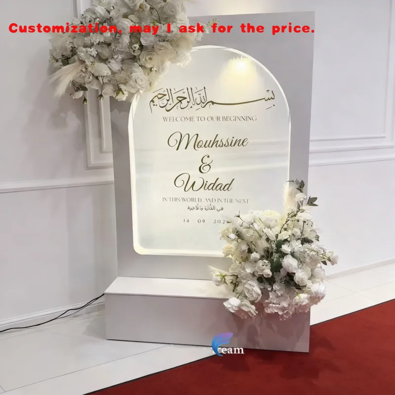 

custom.Outdoor LED Light Stainless Steel Fountain Waterfall Signage Wedding Decoration Glass Waterfall Wall