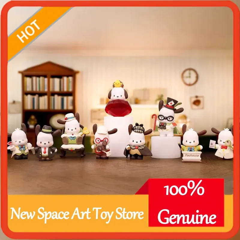 

Official Sanrio Pochacco Detective Series Blind Box Figure Cute Anime Collectible Desktop Decoration Toy Birthday Gift For Kids